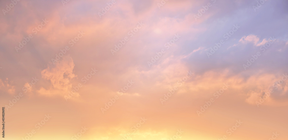 ピンク色の夕焼け空(パノラマ) ピンク色の夕焼け空(パノラマ)