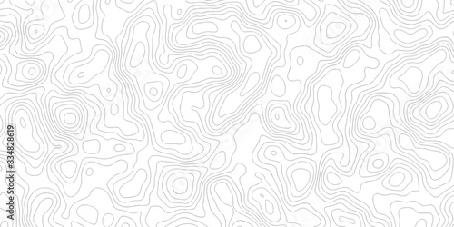 Black and white wave Seamless line. Vector geographic contour map. Topography map background. Topography relief. White wave paper curved reliefs abstract. Topographic map patterns topography line map.