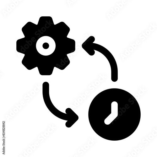 time management glyph icon