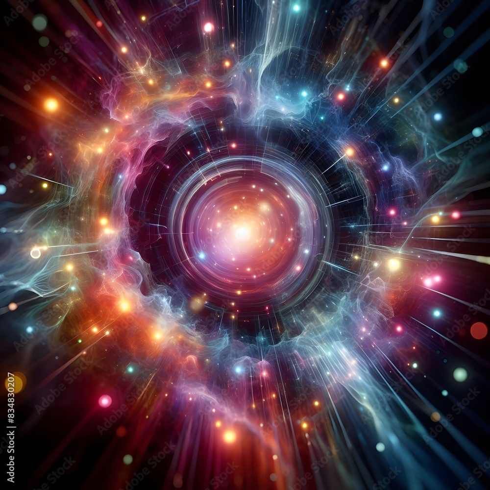 Obraz premium An electrifying display of abstract colorful lights