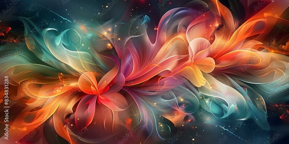 Abstract painting with vibrant colors Abstract painting with vibrant colors