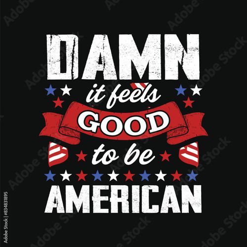 Damn American vector t shirt design  