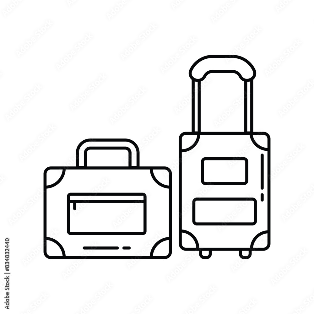 luggage icon with white background vector stock illustration luggage icon with white background vector stock illustration