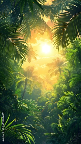 Lush tropical rainforest