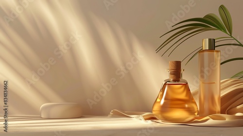 A 3D render of a lightweight hair oil photo