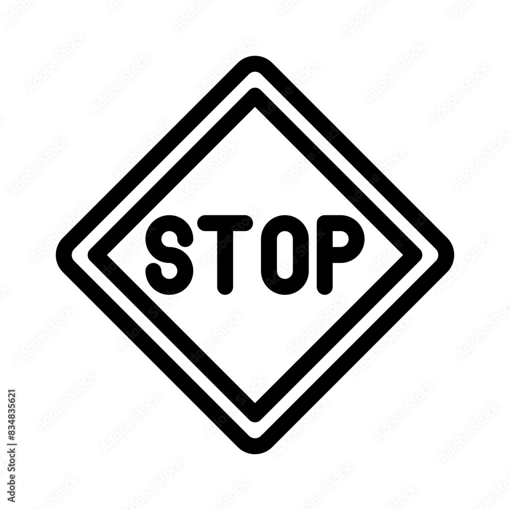 stop sign line icon stop sign line icon