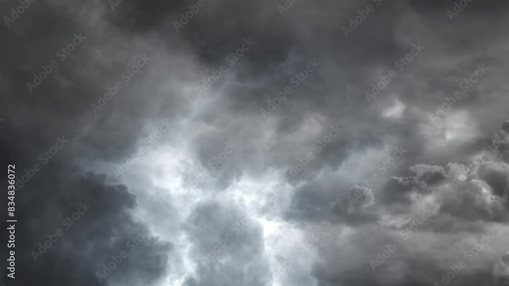 Thunderstorm occurs in dark sky, ultra HD Thunderstorm occurs in dark sky, ultra HD