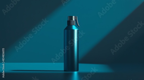 A 3D render of a volumizing hair spray bottle photo