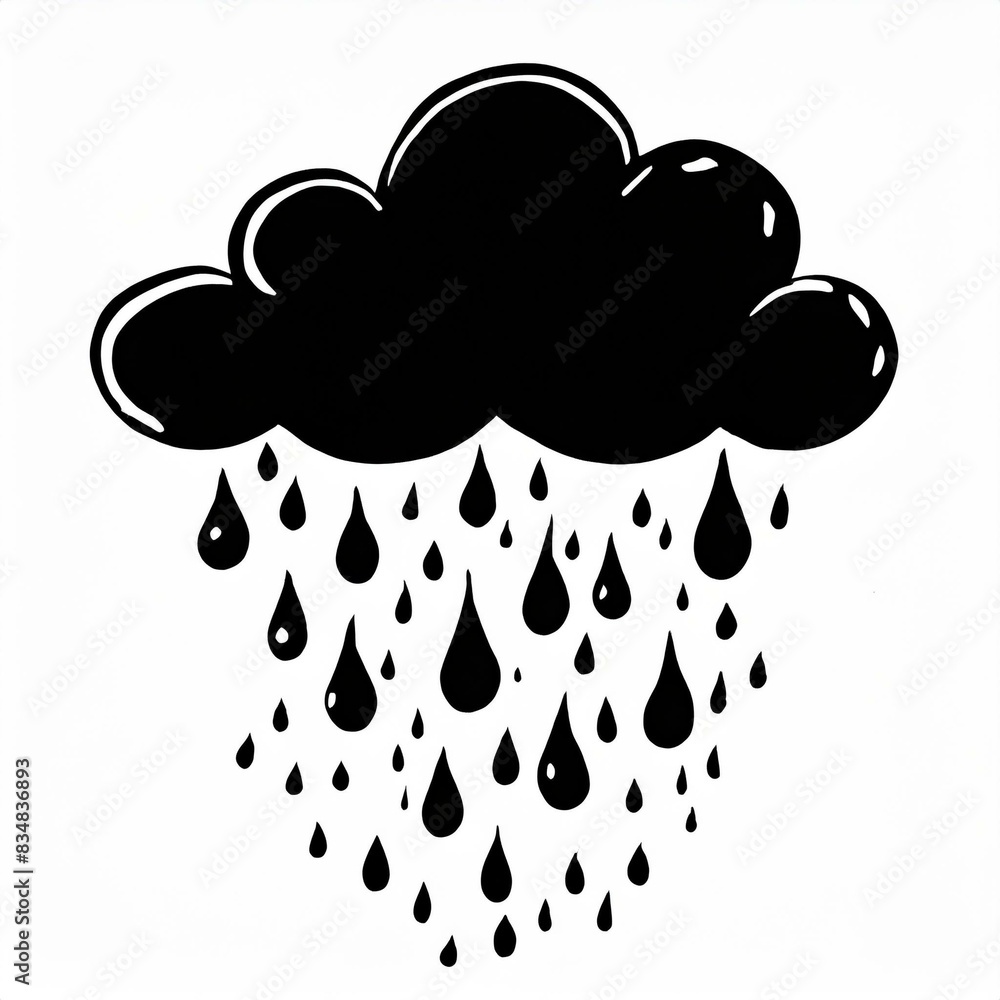 rain cloud and rain, texture icon rain cloud and rain, texture icon