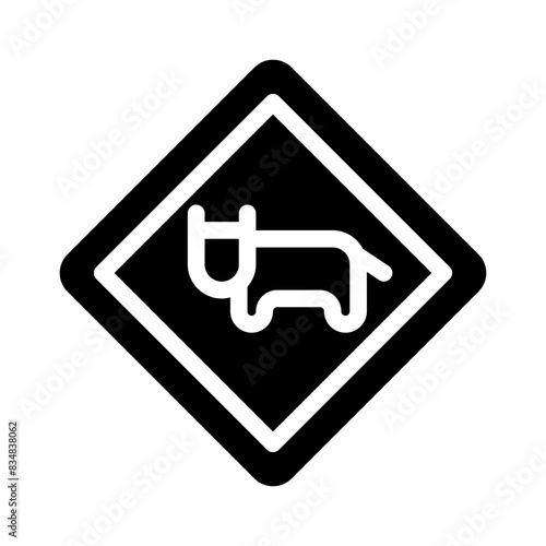 traffic sign glyph icon