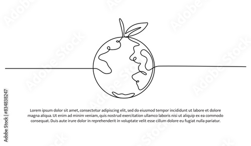 Continuous one line design of world safety food day.Minimalist style vector illustration on white background.