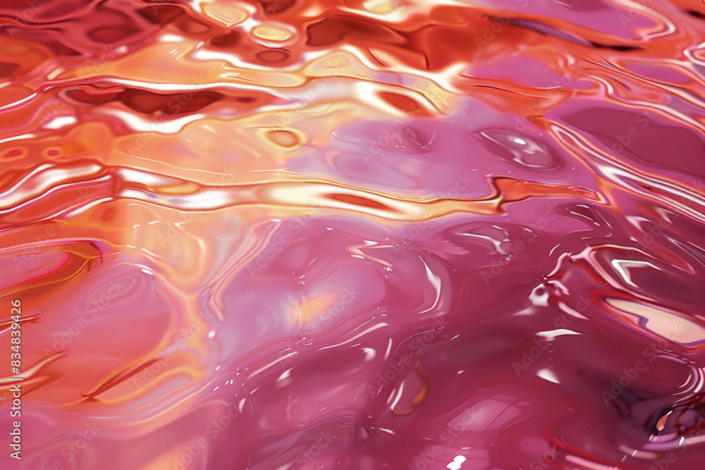 Obraz premium A close-up of a gloss surface for background with soft reflections and highlights.