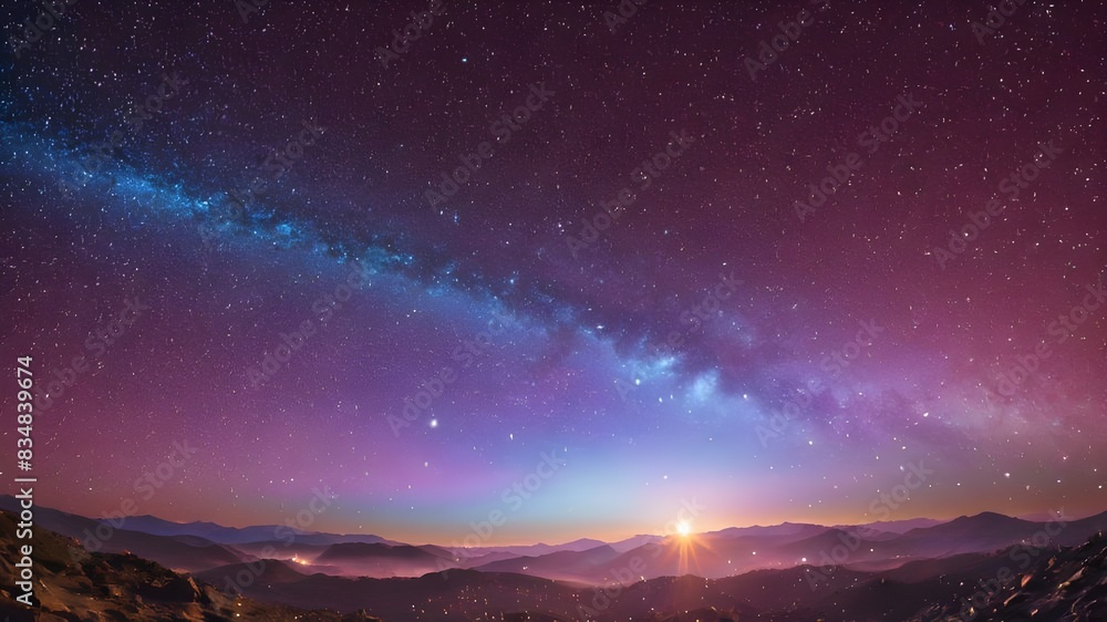 Fototapeta premium The cosmos filled with countless stars