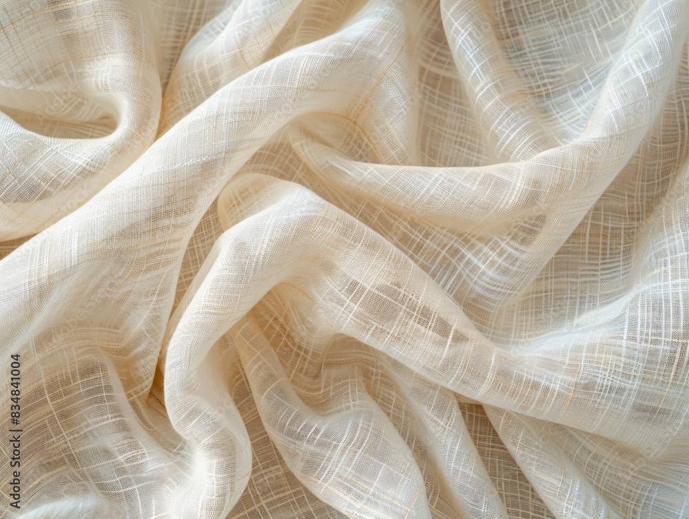 Close-up white fabric pattern lines Close-up white fabric pattern lines