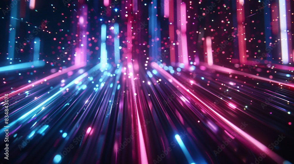 Bright light trail with multiple lights in close-up Bright light trail with multiple lights in close-up