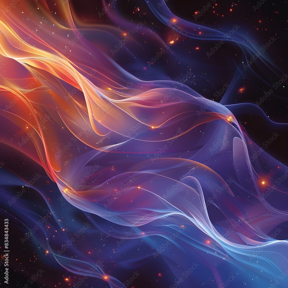 Colorful abstract background image of glowing curved lines against a dark background Colorful abstract background image of glowing curved lines against a dark background
