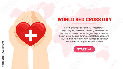 Flat horizontal banner template for world hemophilia day