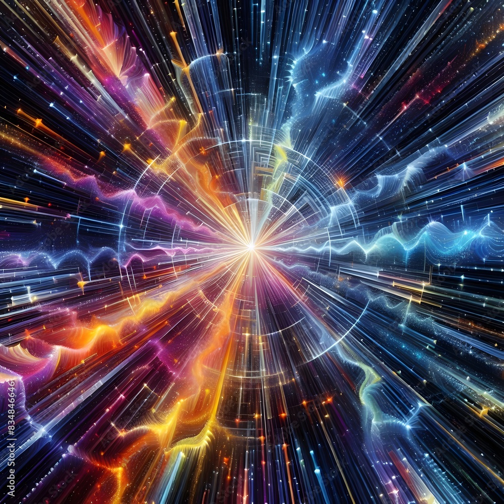 An electrifying display of abstract colorful lights An electrifying display of abstract colorful lights