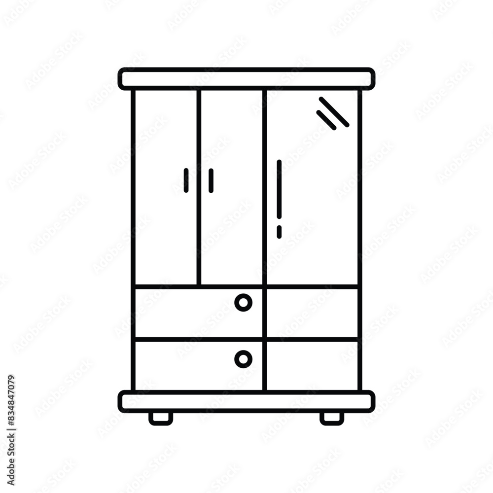cupboard icon with white background vector stock illustration cupboard icon with white background vector stock illustration
