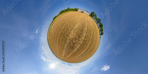 Foto agriculture field 360° little planet