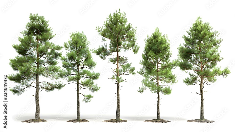 Obraz premium pine trees five different pic