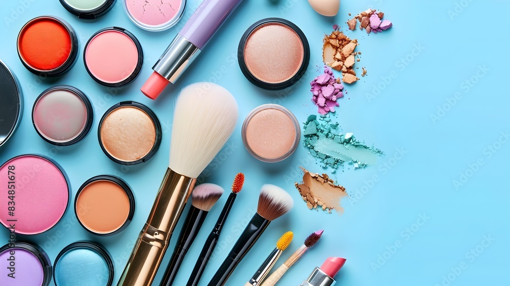 Vibrant Cosmetics Palette A Dazzling Array of Beauty Products Vibrant Cosmetics Palette A Dazzling Array of Beauty Products