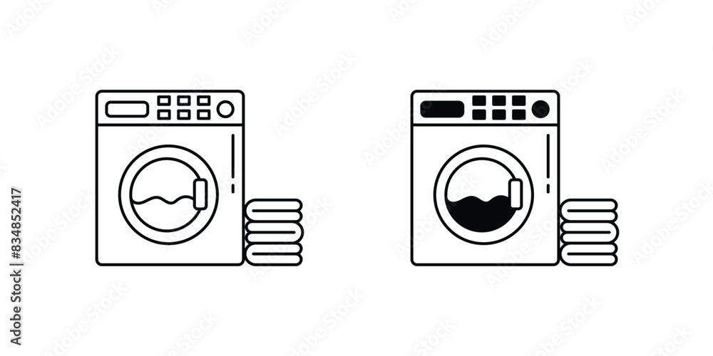 washing machine icon with white background vector stock illustration washing machine icon with white background vector stock illustration