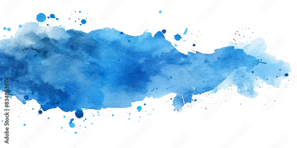 Fototapeta premium Abstract light blue watercolor vector illustration isolated on white background