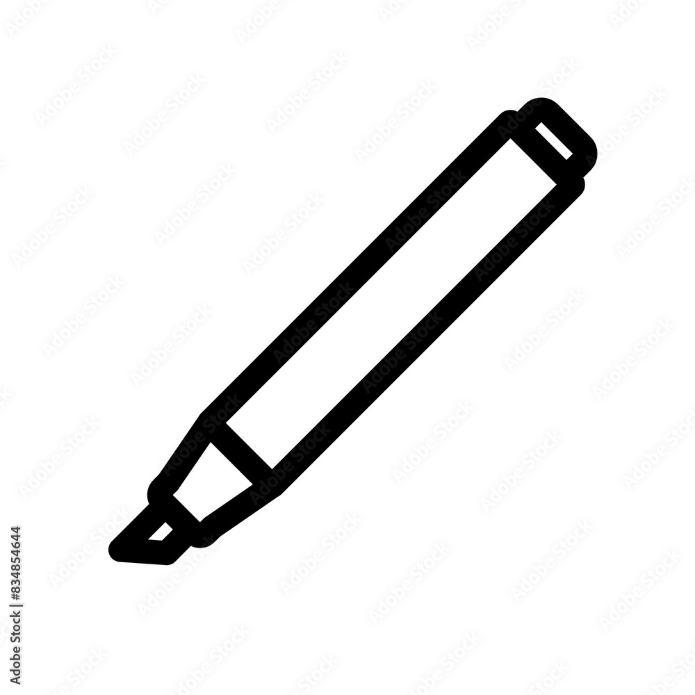 Spidol icon in black and outline style Spidol icon in black and outline style