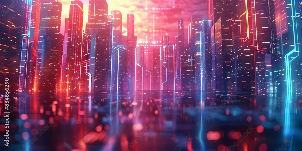 Vibrant Urban Neon Cityscape: k Loop Animation with Urban Music Background. Concept Neon Cityscape, Urban Music, Loop Animation, Vibrant Colors, Urban Environment Vibrant Urban Neon Cityscape: k Loop Animation with Urban Music Background. Concept Neon Cityscape, Urban Music, Loop Animation, Vibrant Colors, Urban Environment
