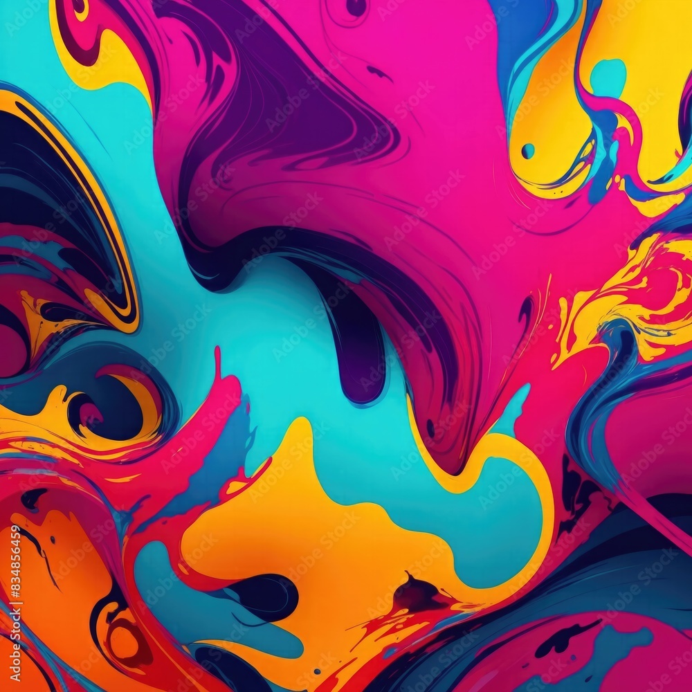 Vibrant colors and chaotic design paint backdrop Vibrant colors and chaotic design paint backdrop
