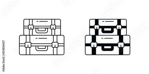 bagpack icon with white background vector stock illustration