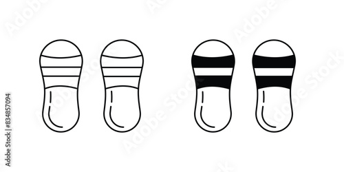 slipper icon with white background vector stock illustration