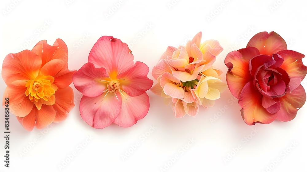 Fototapeta premium begonia flowers five img
