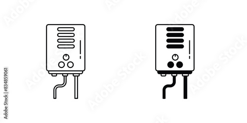 water heater icon with white background vector stock illustration