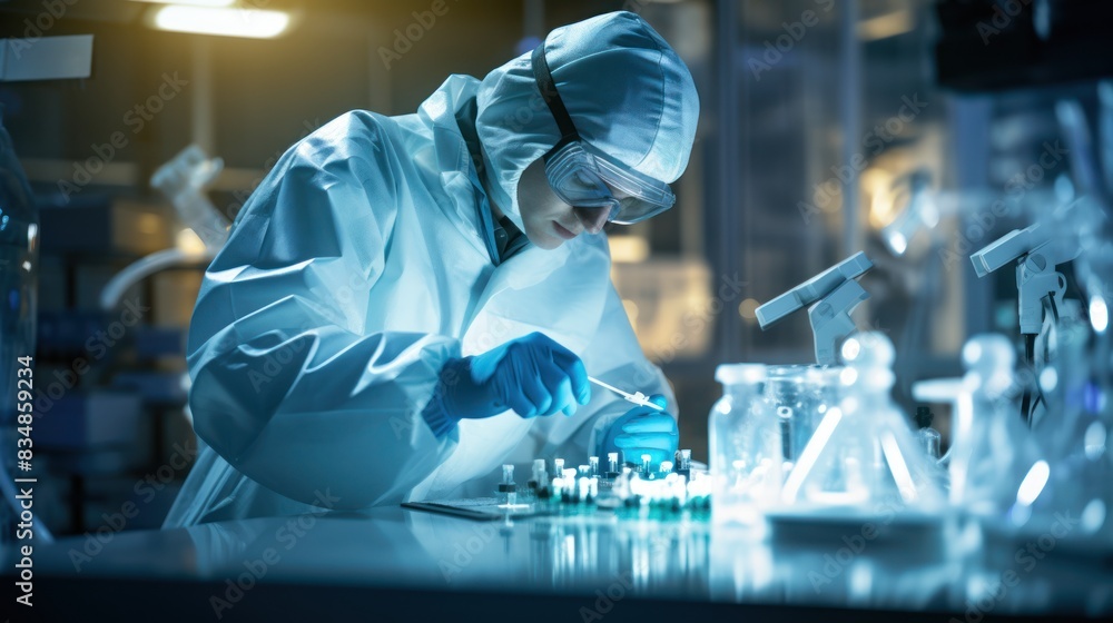 a scientist working in a laboratory, a scientist working in a laboratory,