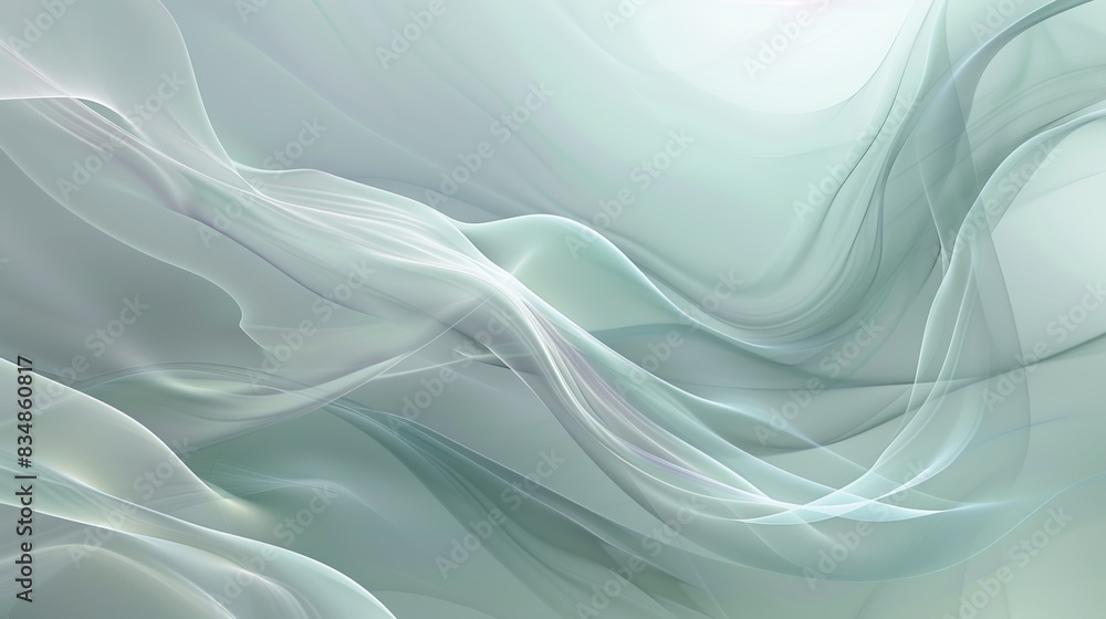 The light green gradient background with soft waves. The light green gradient background with soft waves.