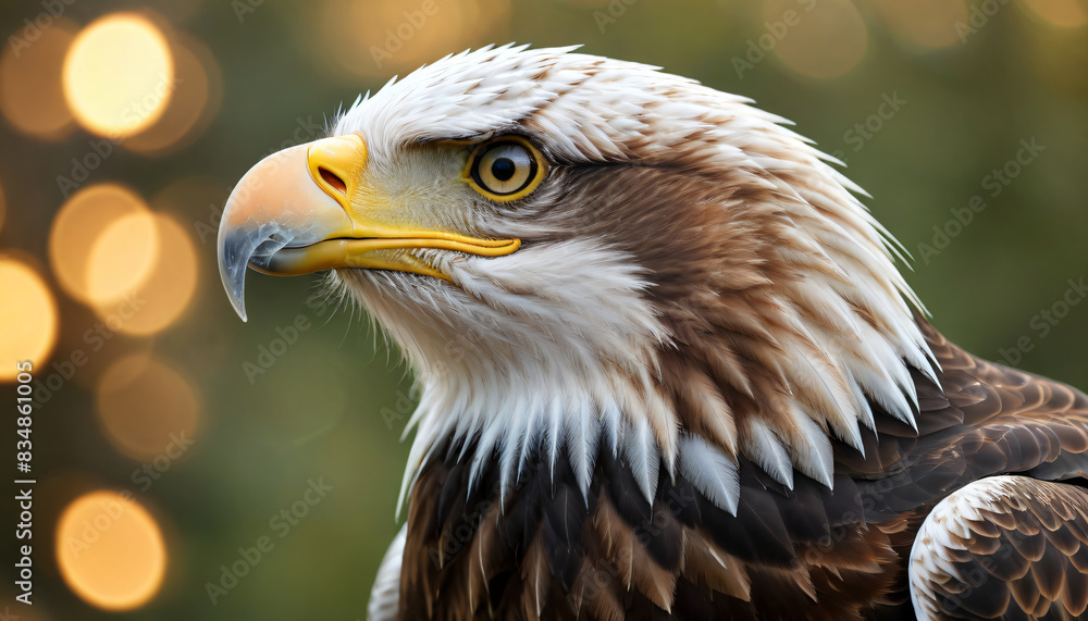 Obraz premium Close up side of eagle