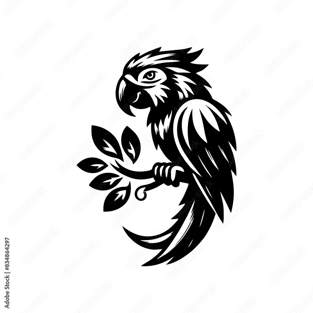 Parrot logo design, macaw logo icon design template Parrot logo design, macaw logo icon design template