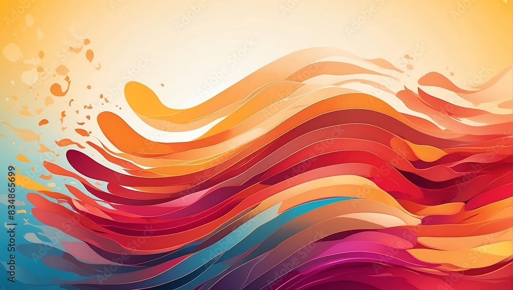 Vibrant Abstract Art Smooth Lines in Pink, Orange, and Yellow Hues Vibrant Abstract Art Smooth Lines in Pink, Orange, and Yellow Hues