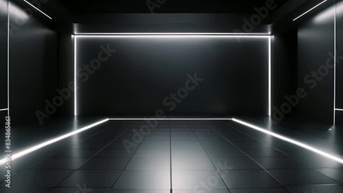Wallpaper Mural podium Futuristic showcase with platform for product displaying. Empty modern stage display. Seamless looping motion design. Video animation Ultra HD 4K 3840x2160
 Torontodigital.ca