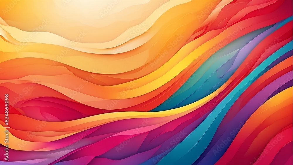 Vibrant Abstract Art Smooth Lines in Pink, Orange, and Yellow Hues Vibrant Abstract Art Smooth Lines in Pink, Orange, and Yellow Hues