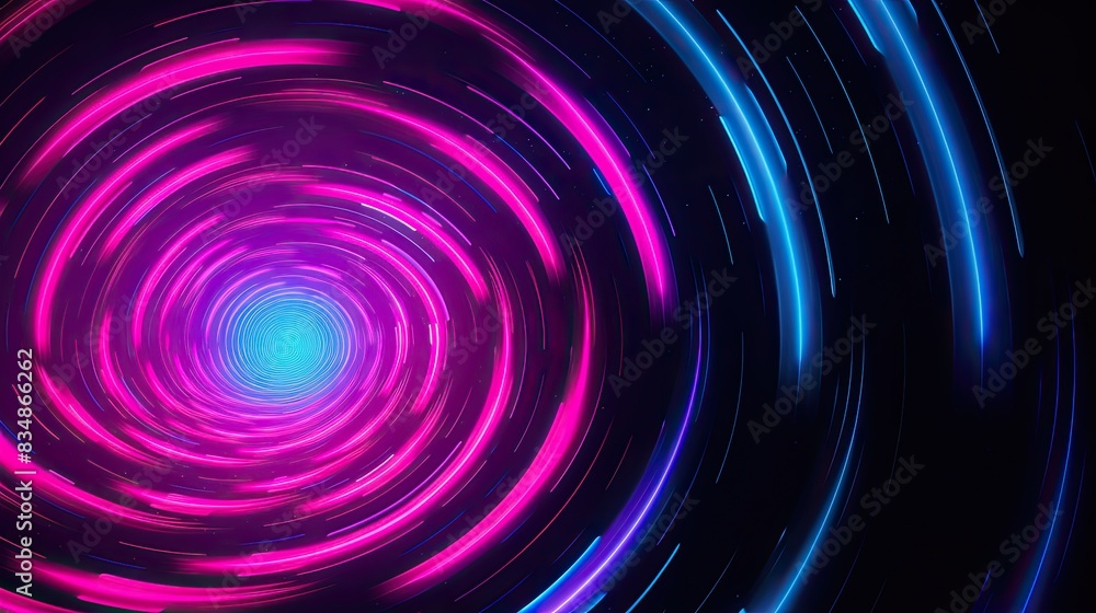 Blue abstract background with spiral circle lines, technology futuristic template Blue abstract background with spiral circle lines, technology futuristic template