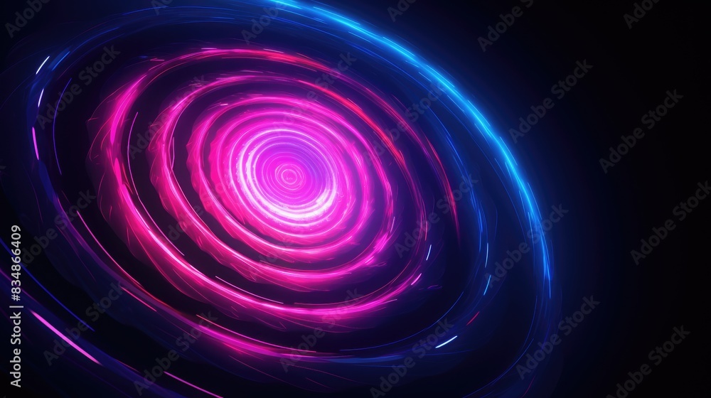 Blue abstract background with spiral circle lines, technology futuristic template Blue abstract background with spiral circle lines, technology futuristic template