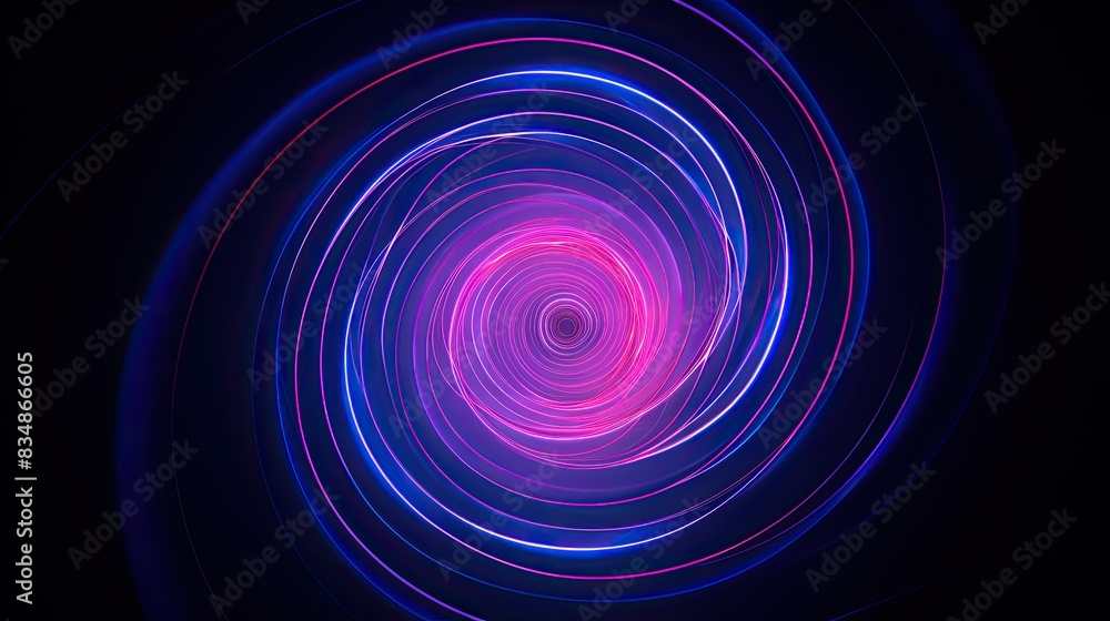 Blue abstract background with spiral circle lines, technology futuristic template Blue abstract background with spiral circle lines, technology futuristic template