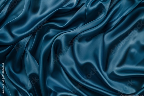 Wallpaper Mural Smooth elegant blue silk or satin luxury cloth texture can be used as an abstract background with copy space Torontodigital.ca