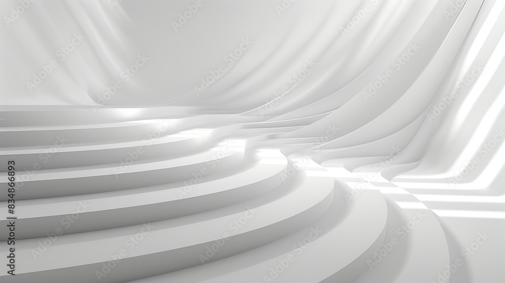 A white curtain with a shadow on the wall A white curtain with a shadow on the wall