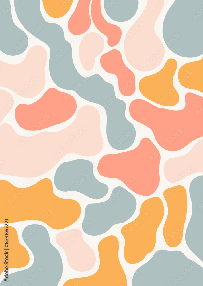 Abstract organic pattern design background in pastel colours Abstract organic pattern design background in pastel colours