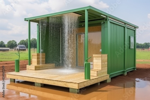 High-quality military field bathhouse - essential facility for soldiers in the field operations