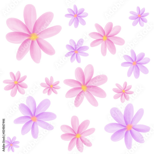 hand painted watercolour flower pattern background 